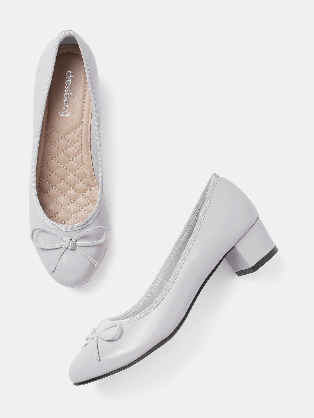 

DressBerry Women Grey Solid Pumps