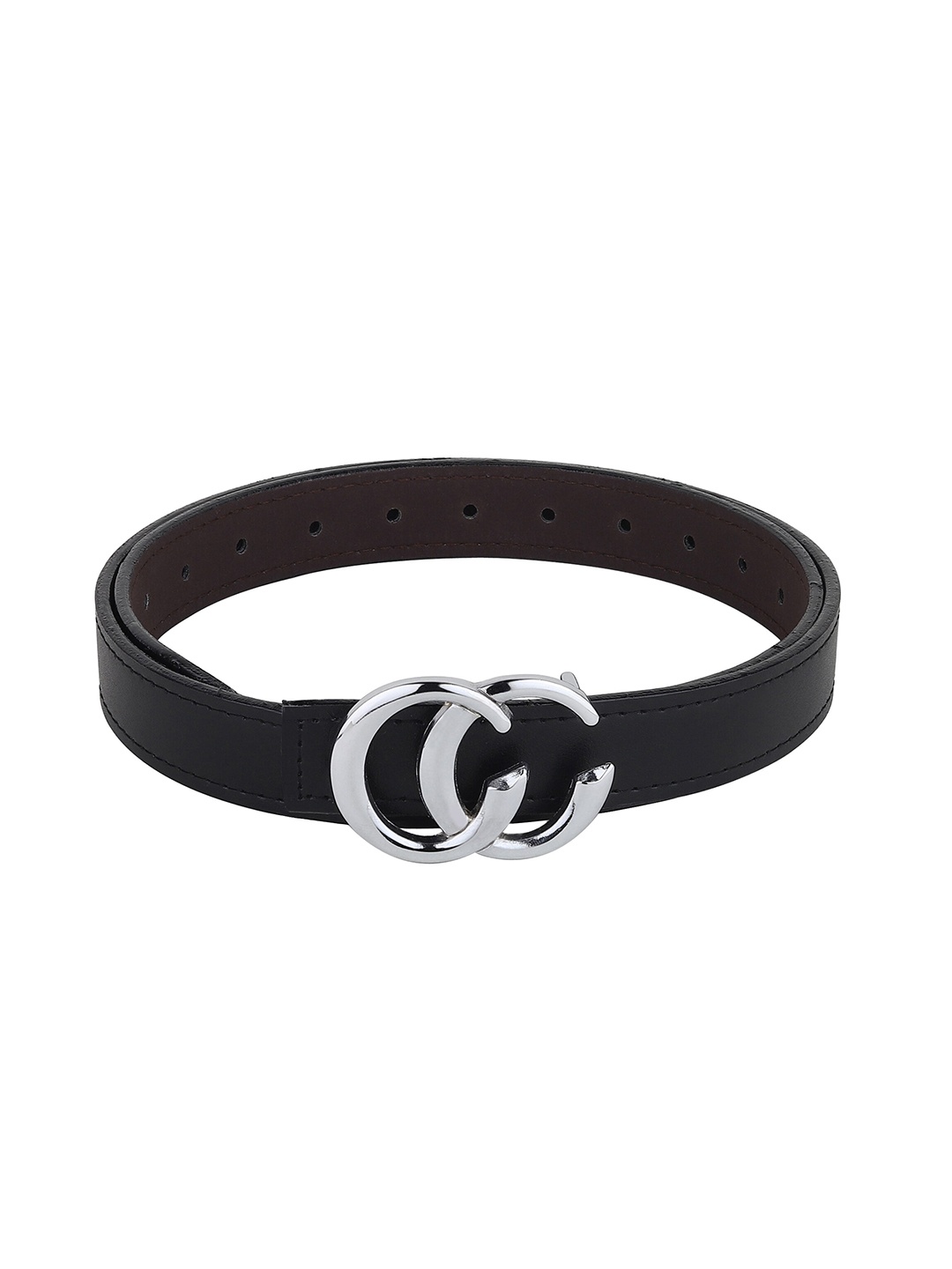 

HENEDA Women Synthetic Push Pin Belt, Black