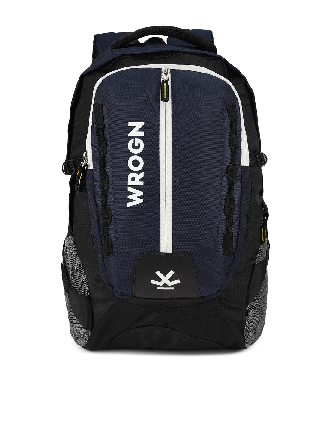 

WROGN Typography Backpack With Reflective Strip, Navy blue
