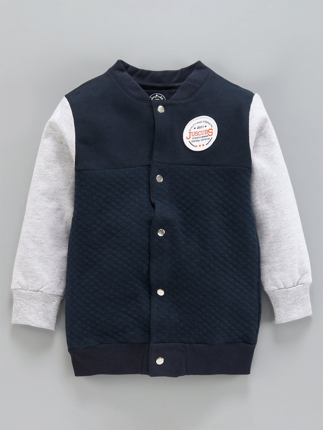 

JusCubs Boys Mock Neck Cotton Sweatshirt, Navy blue