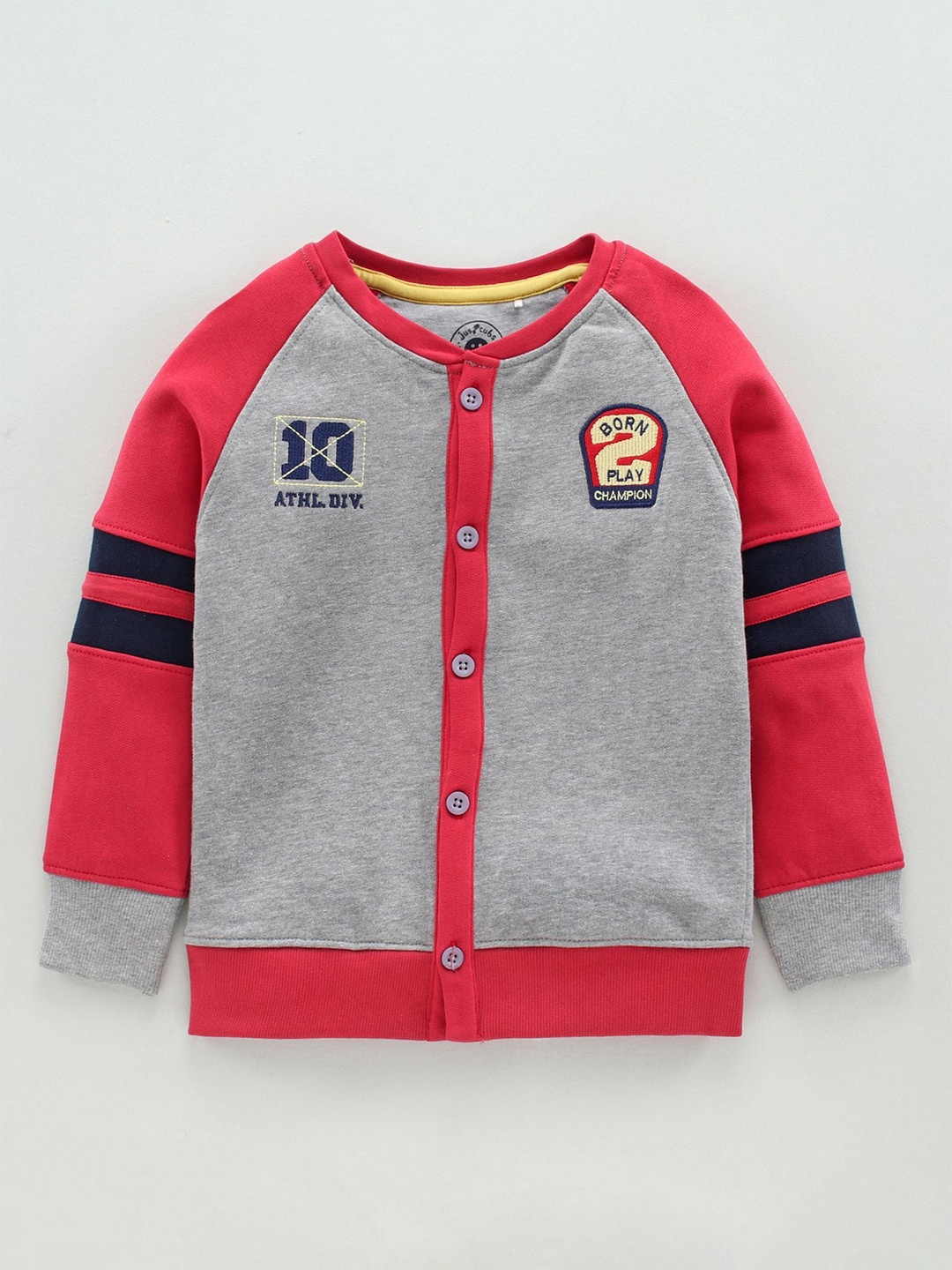 

JusCubs Boys Colourblocked Cotton Sweatshirt, Grey