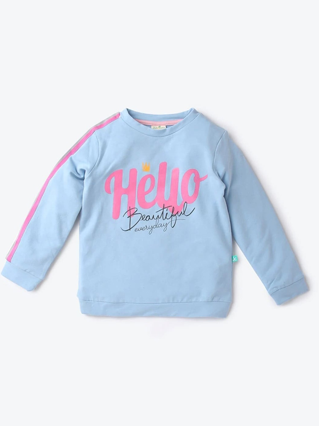 

JusCubs Girls Printed Cotton Sweatshirt, Blue