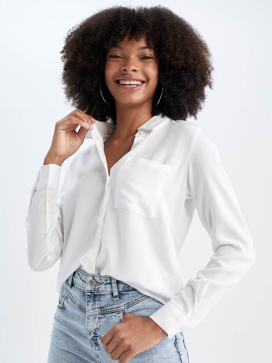 

DeFacto Women Casual Shirt, White