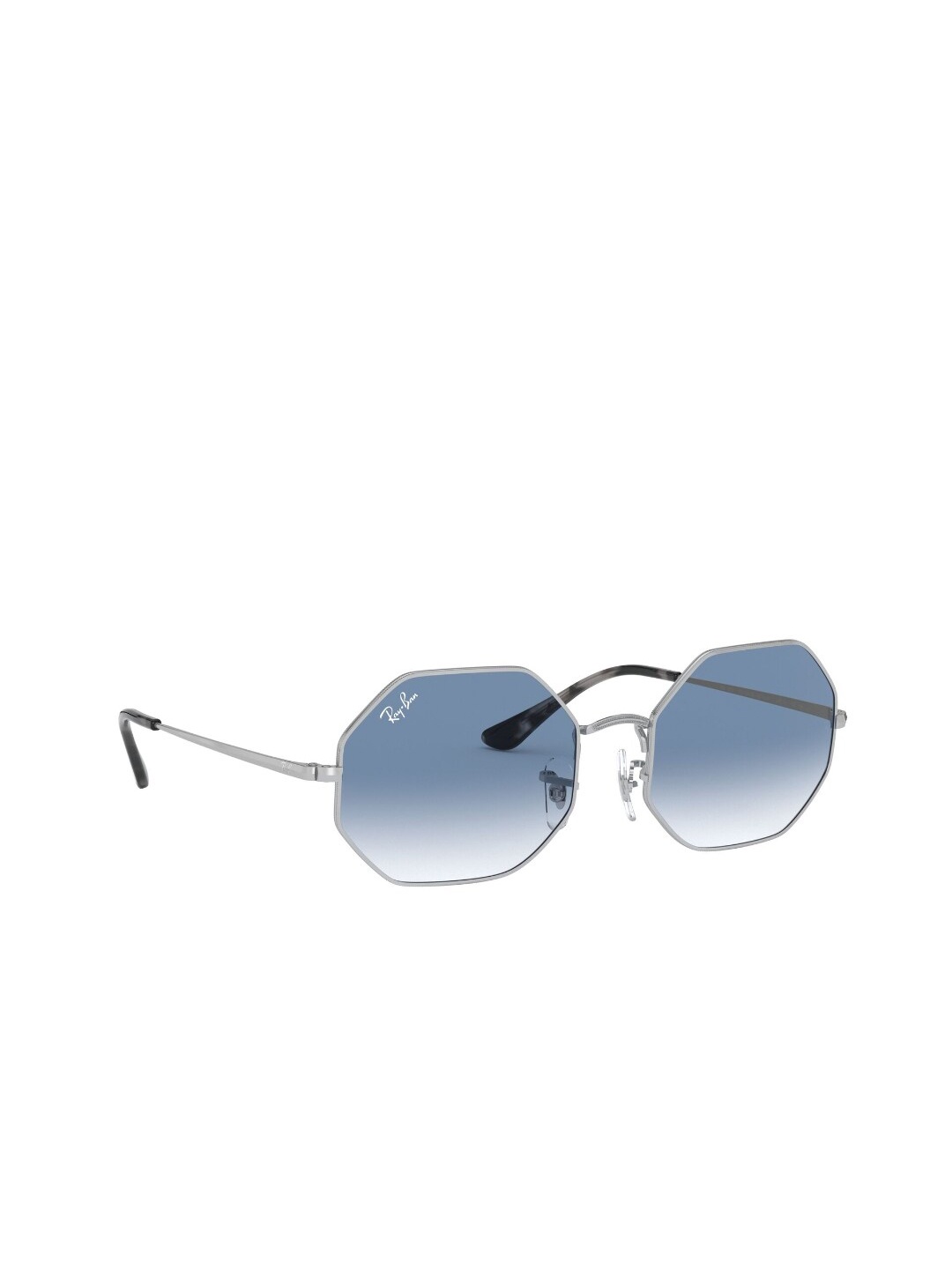

Ray-Ban Unisex Gradient Blue Lens Rectangle Sunglasses - 0RB197291493F54, Silver