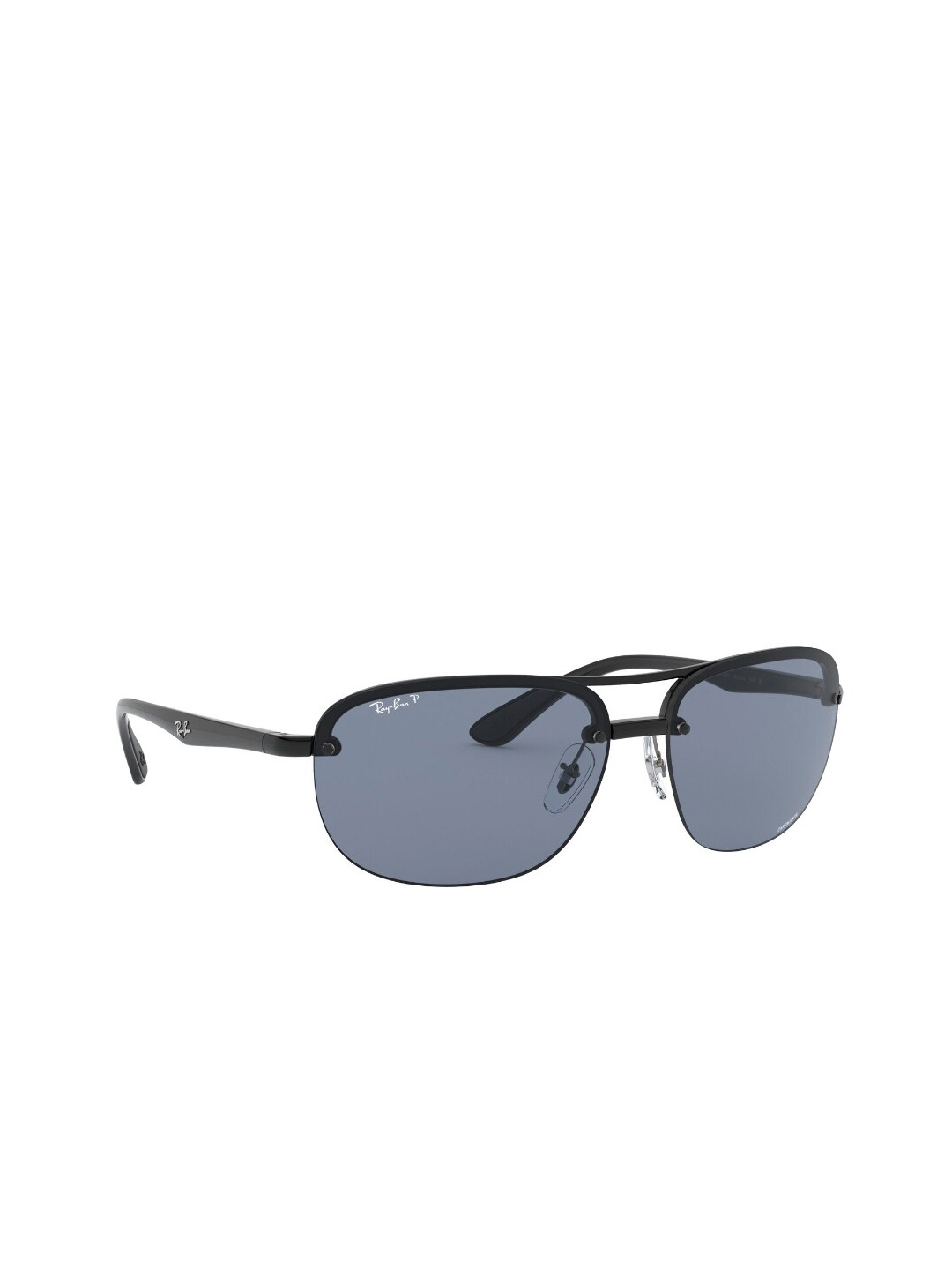 

Ray-Ban Men Square Sunglasses with Polarised Lens 8056597211246, Black