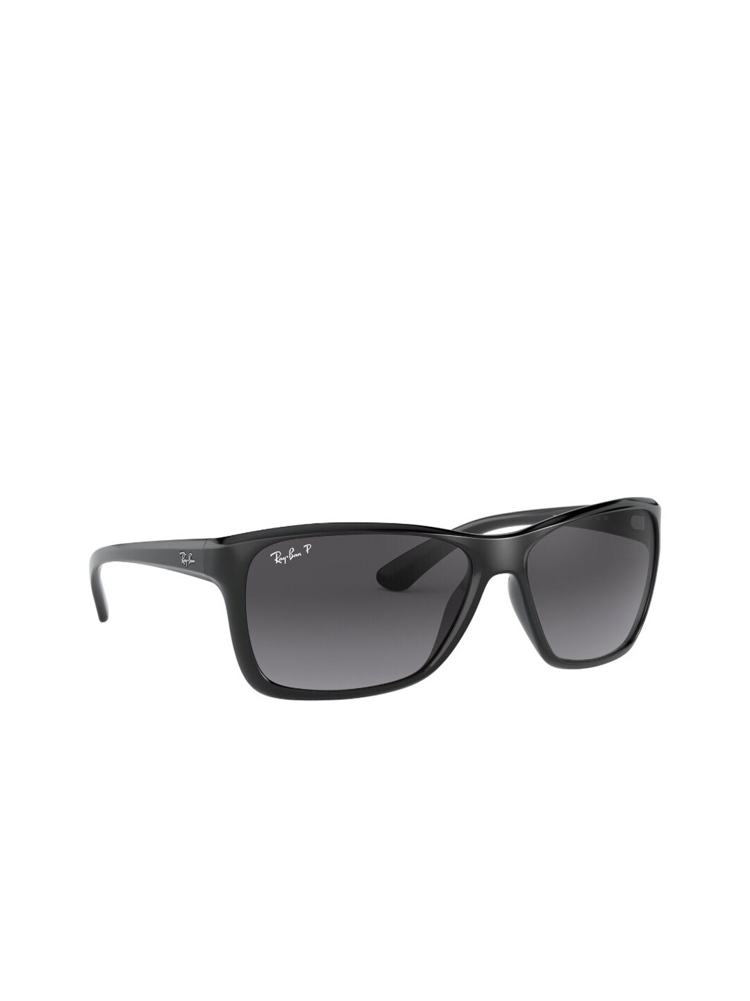 

RAY-BAN Men Polarized Grey Lens Square Sunglasses - 0RB4331601/T361, Black