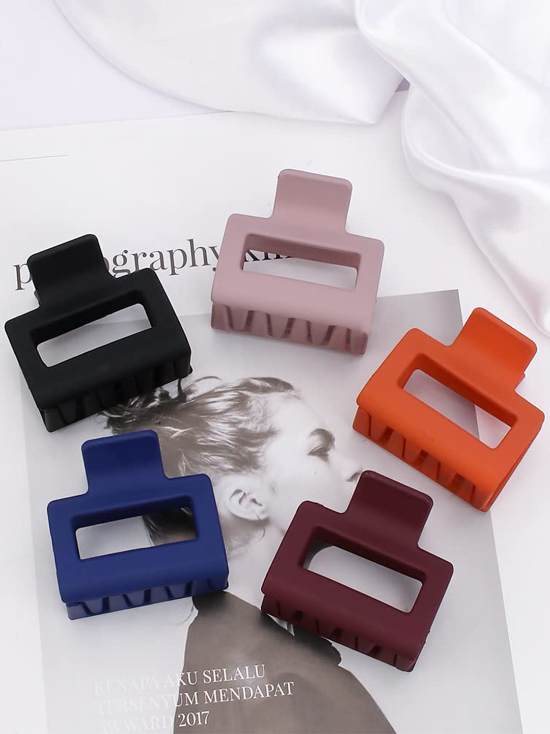 

FIMBUL Women Set of 5 Claw Clip, Blue