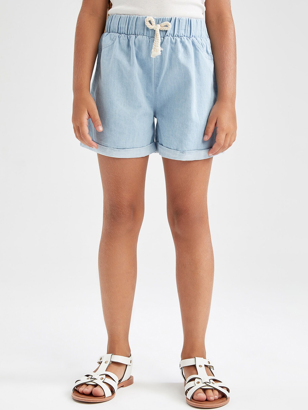 

DeFacto Girls Cotton Shorts, Blue