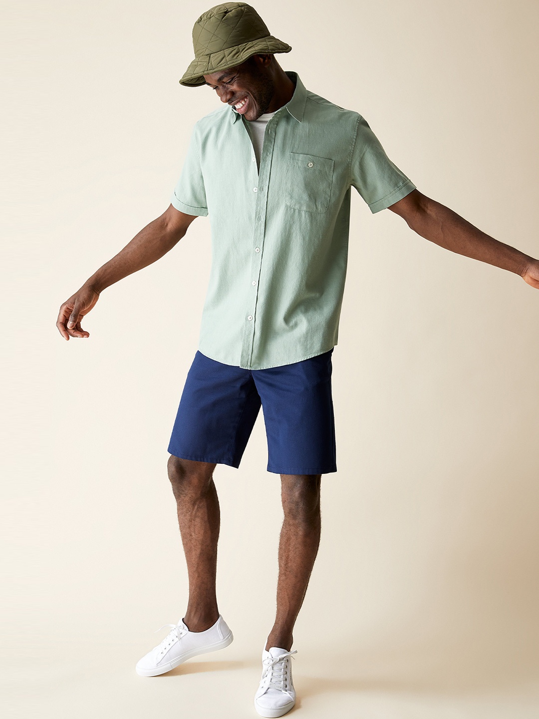 

DeFacto Men Cotton Chino Shorts, Navy blue