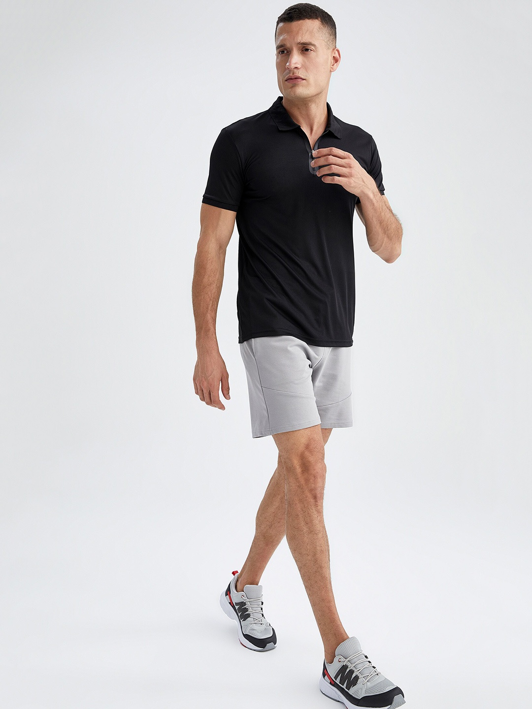 

DeFacto Men Cotton Sports Shorts, Grey