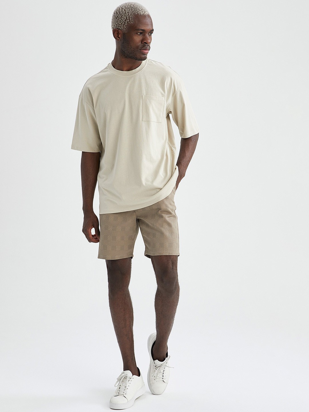 

DeFacto Men Cotton Shorts, Beige