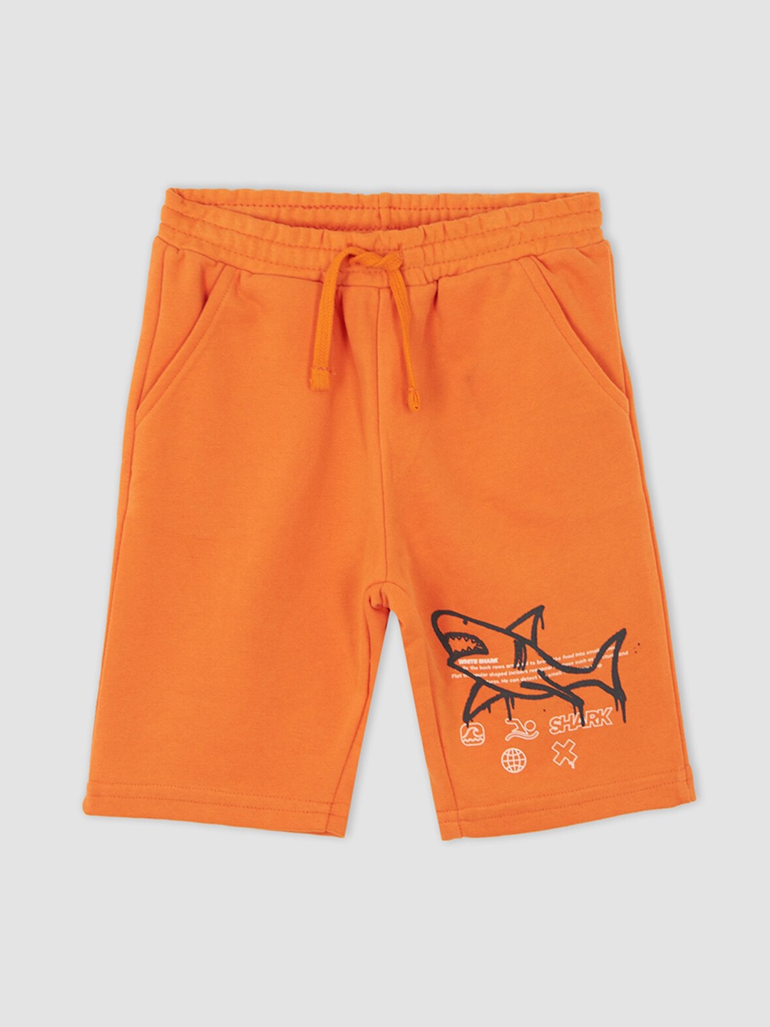 

DeFacto Boys Printed Mid Rise Shorts, Orange