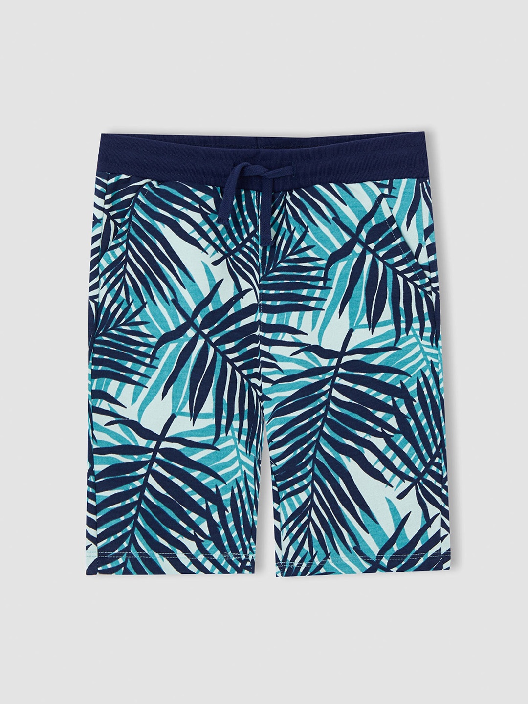 

DeFacto Boys Cotton Floral Printed Shorts, White