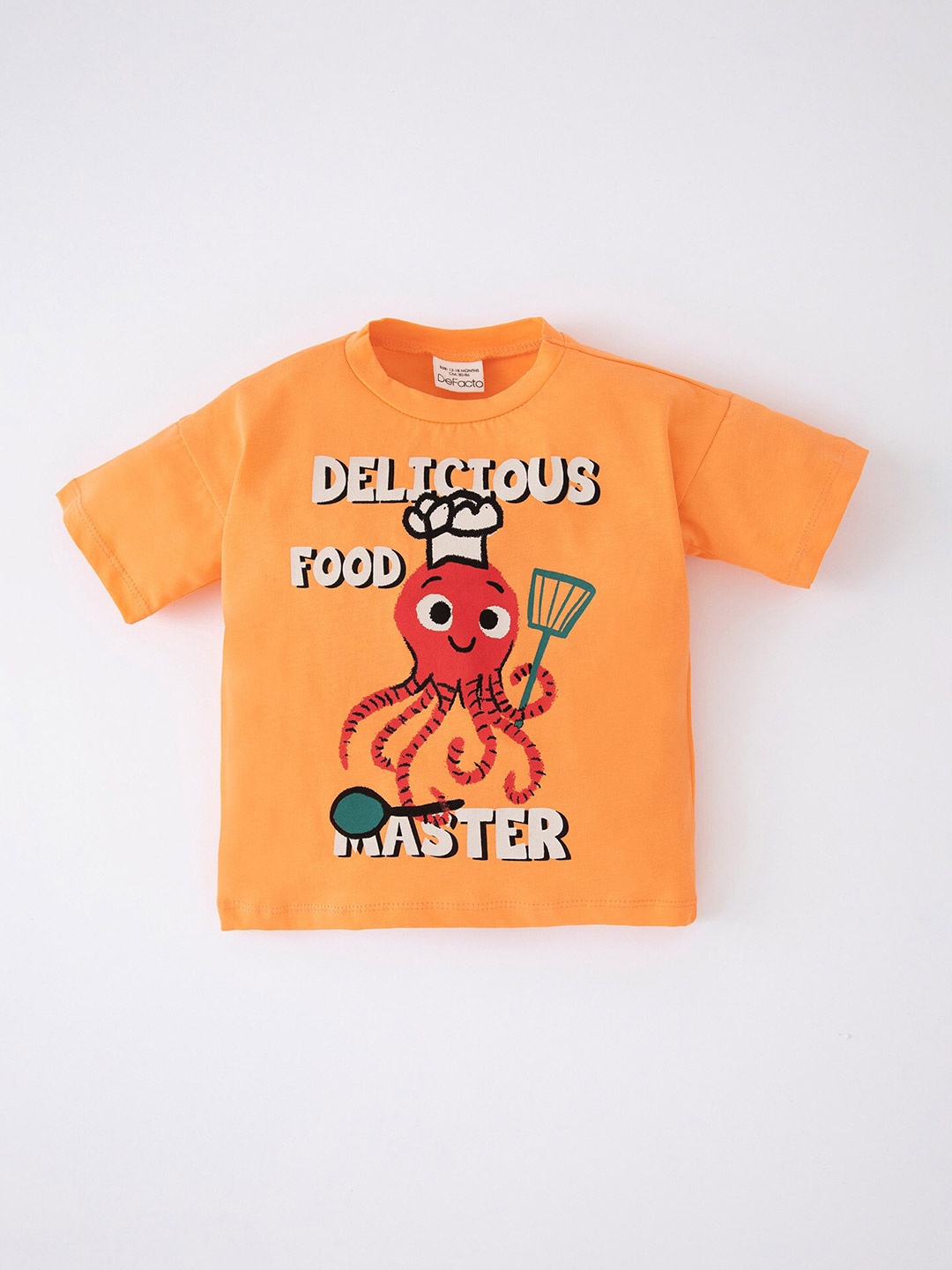 

DeFacto Boys Printed Cotton T-shirt, Orange