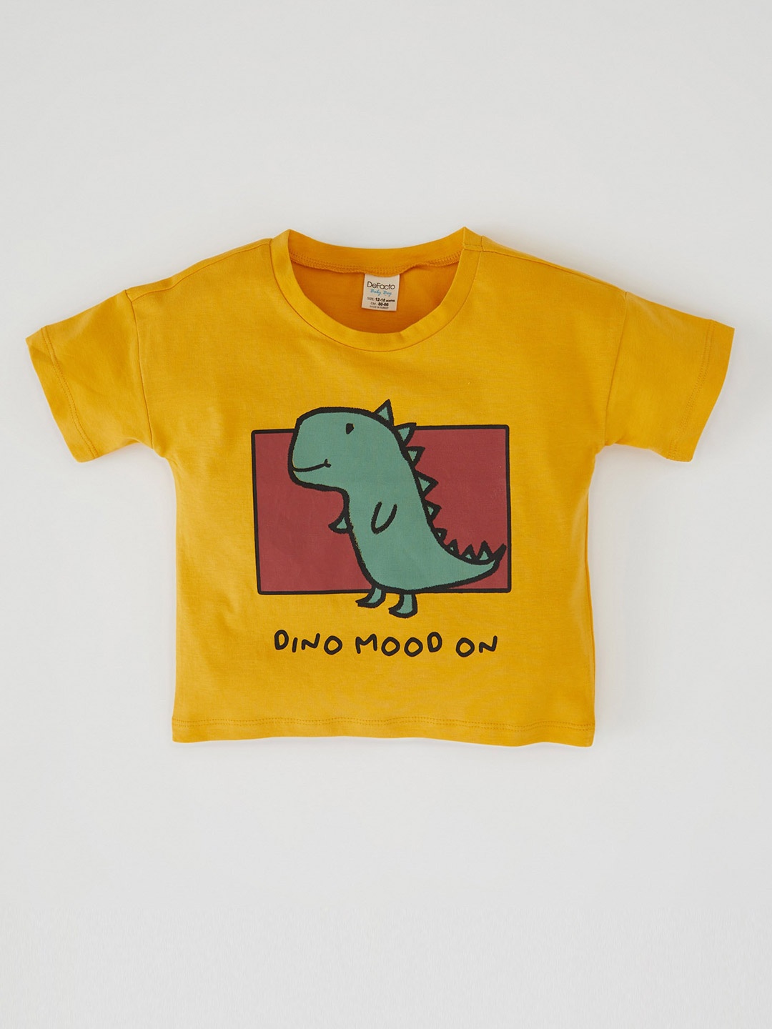 

DeFacto Boys Printed Extended Sleeves Pure Cotton T-shirt, Yellow