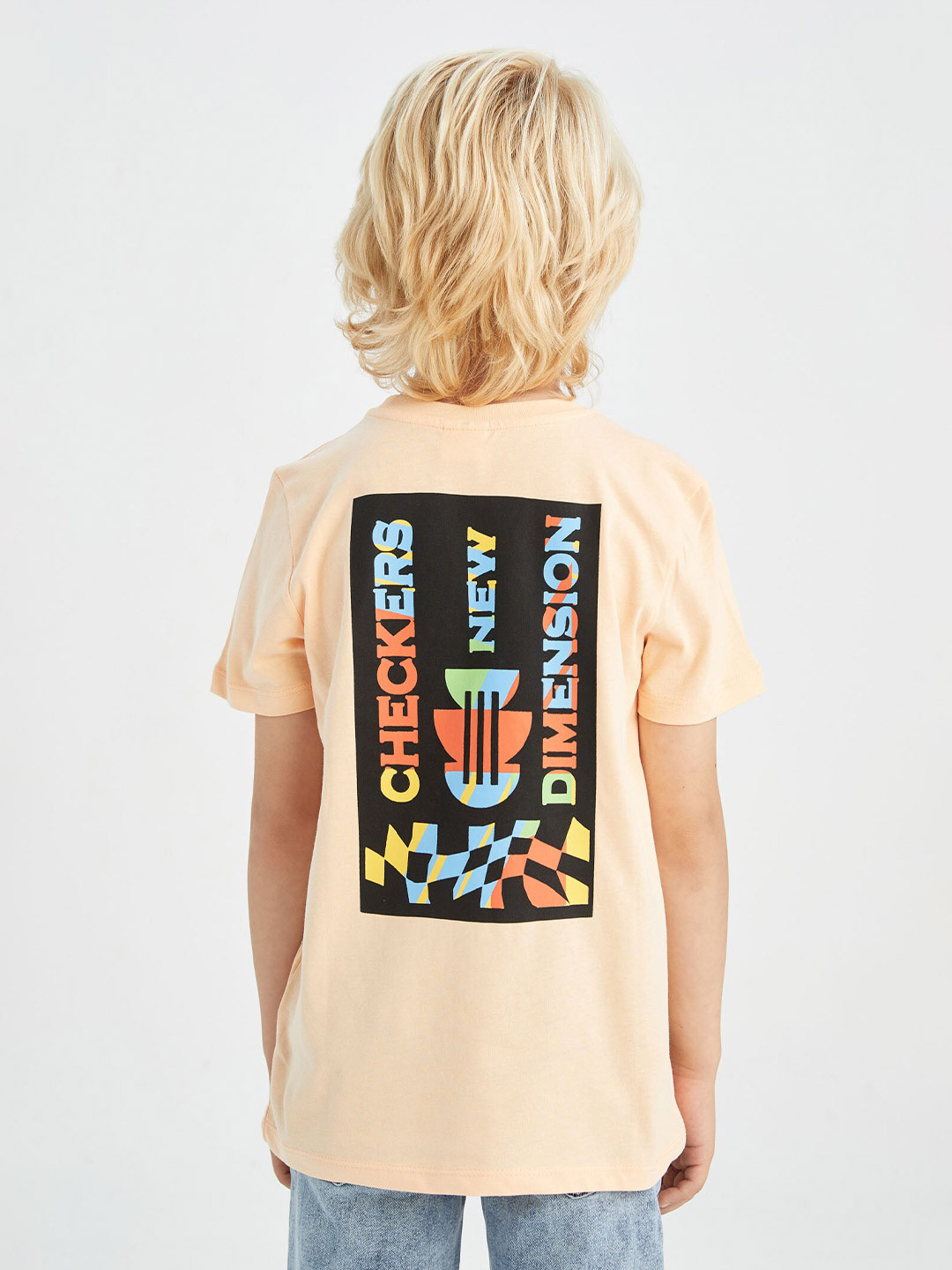 

DeFacto Boys Typography Printed Pure Cotton T-shirt, Cream