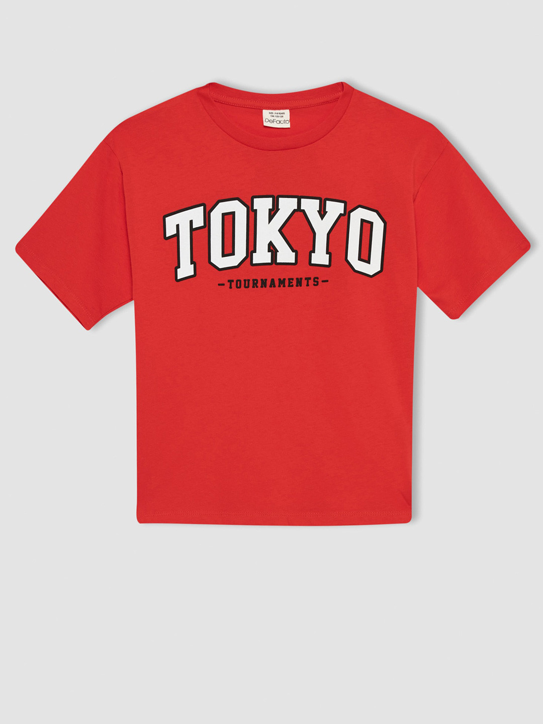 

DeFacto Boys Typography Printed Cotton T-shirt, Blue