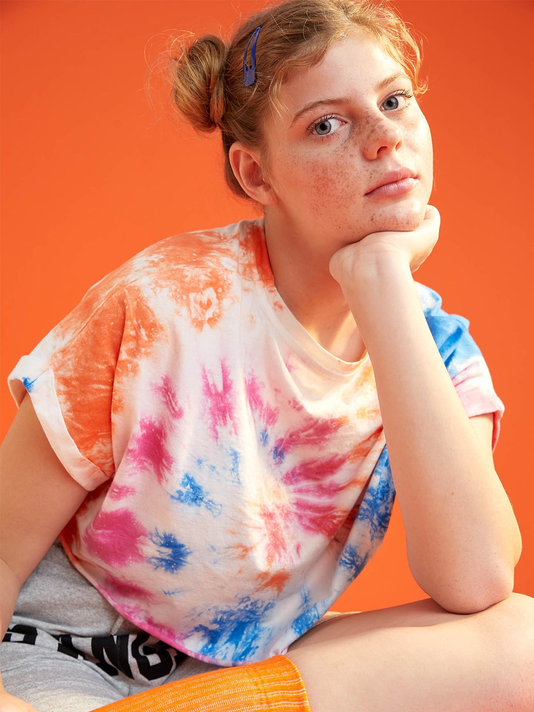 

DeFacto Women Pure Cotton Tie and Dye T-shirt, White