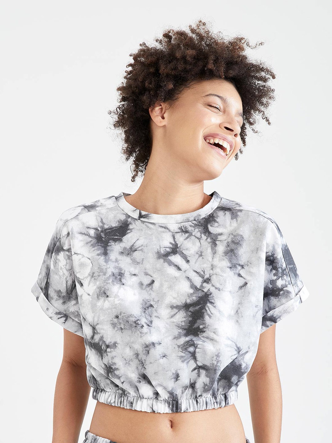 

DeFacto Women Tie and Dye T-shirt, Off white