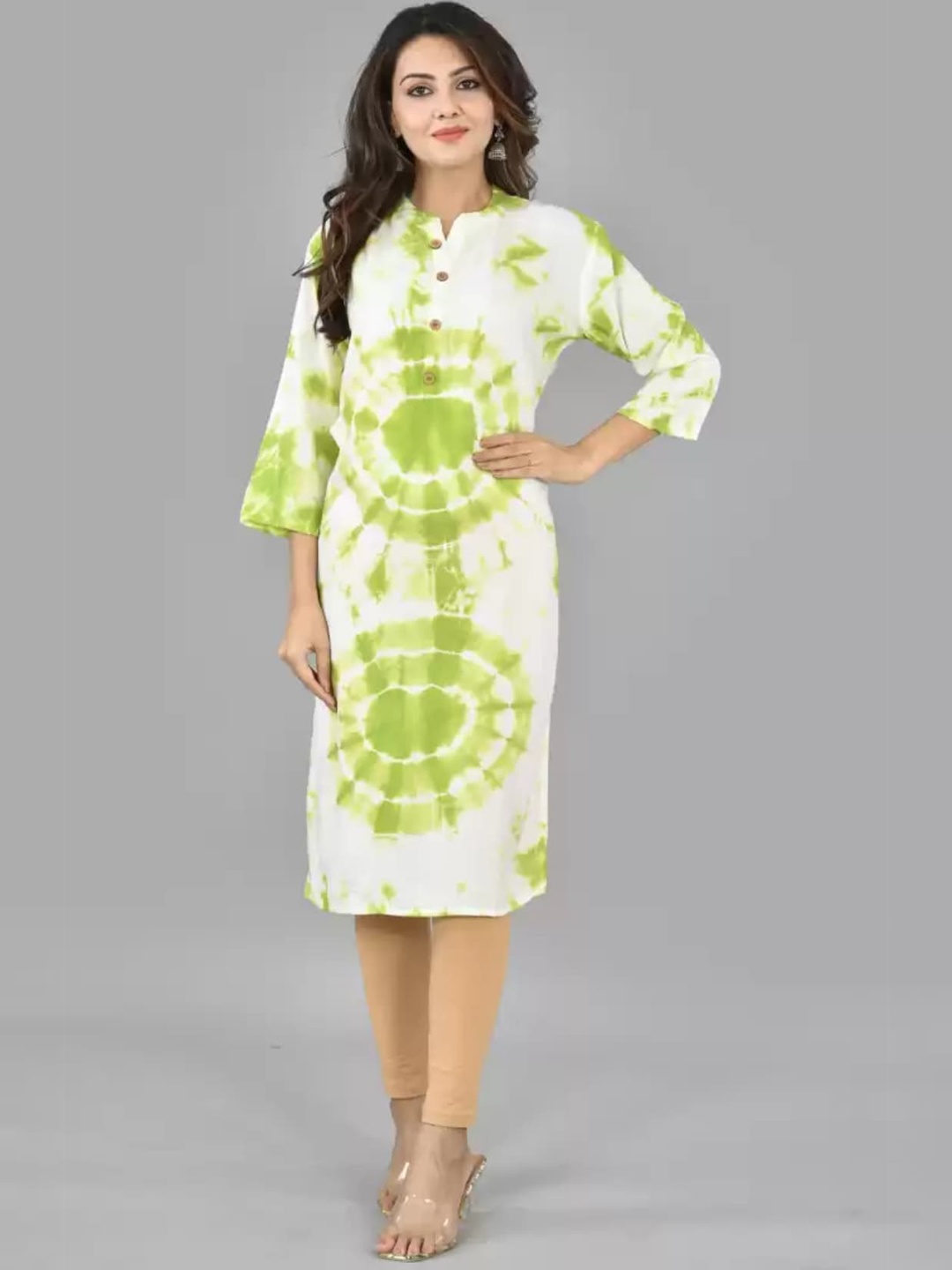 

RUHAZAT Dyed Flared Sleeves Kurta, White