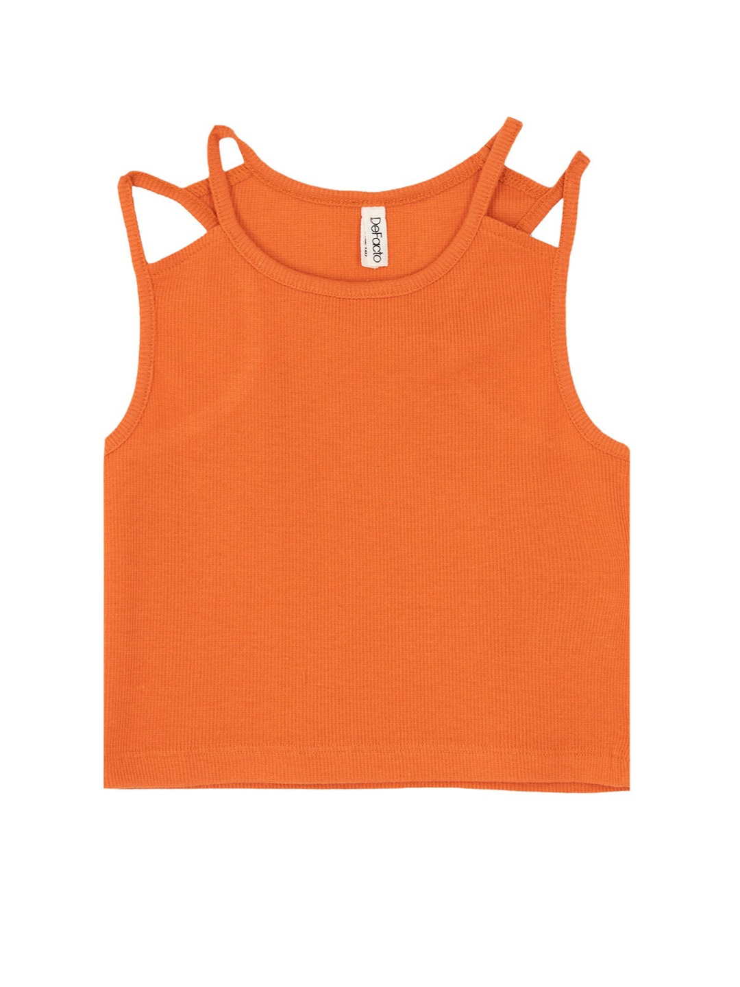 

DeFacto Girls Round Neck Top, Orange