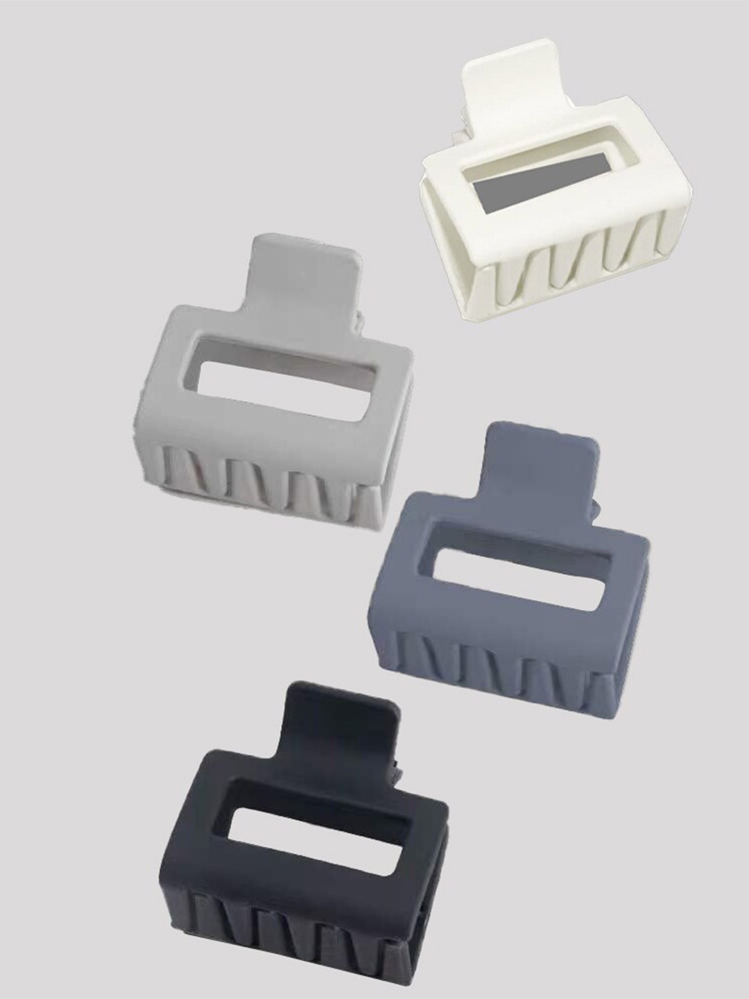 

VAGHBHATT Women Set of 4 Claw Clip, Grey