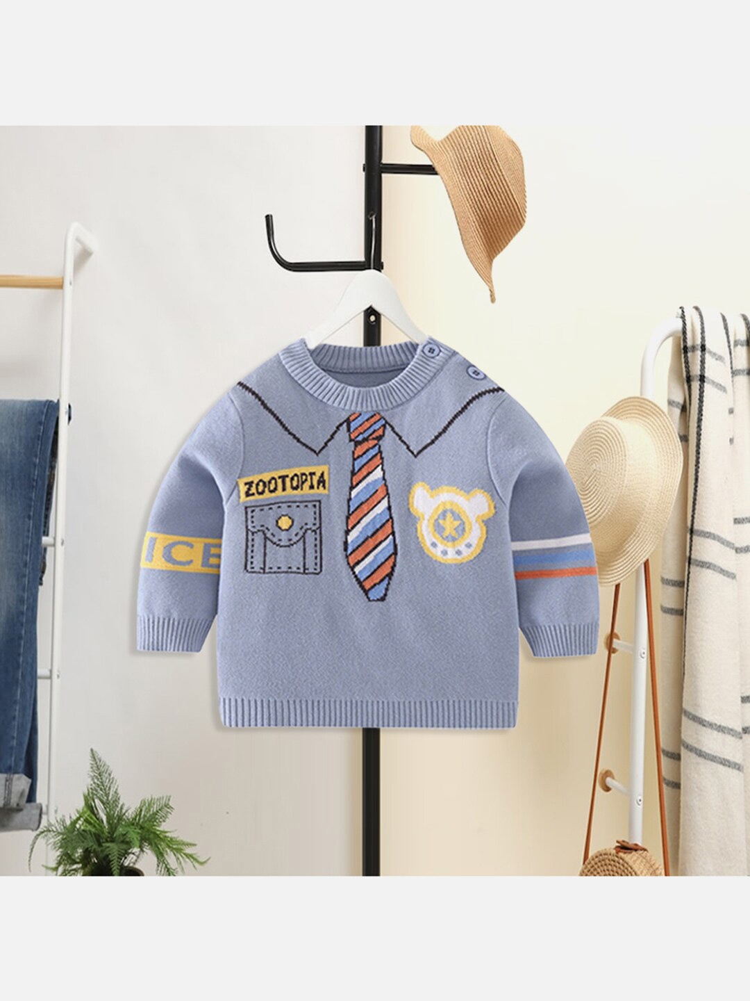 

Little Surprise Box LLP Kids Printed Pullover, Blue
