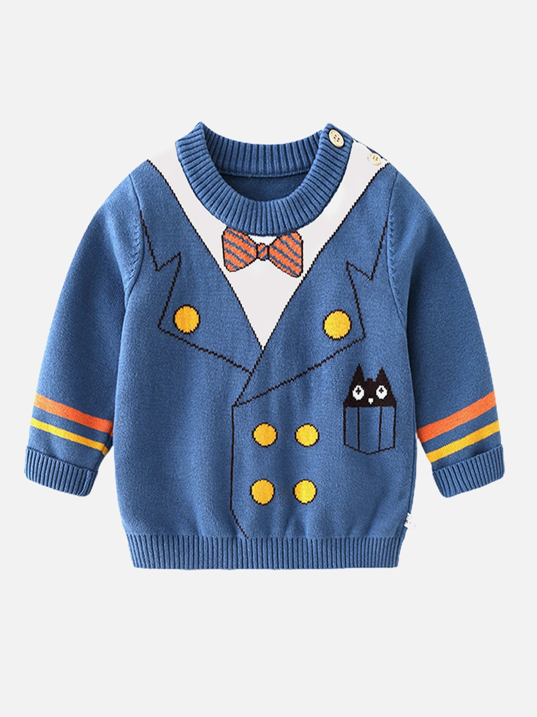 

Little Surprise Box LLP Kids Printed Pullover, Blue