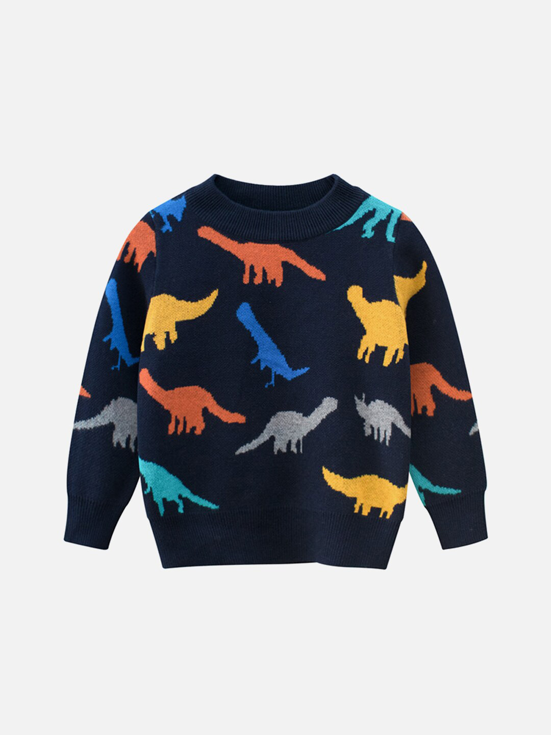 

Little Surprise Box LLP Kids Printed Acrylic Pullover, Navy blue