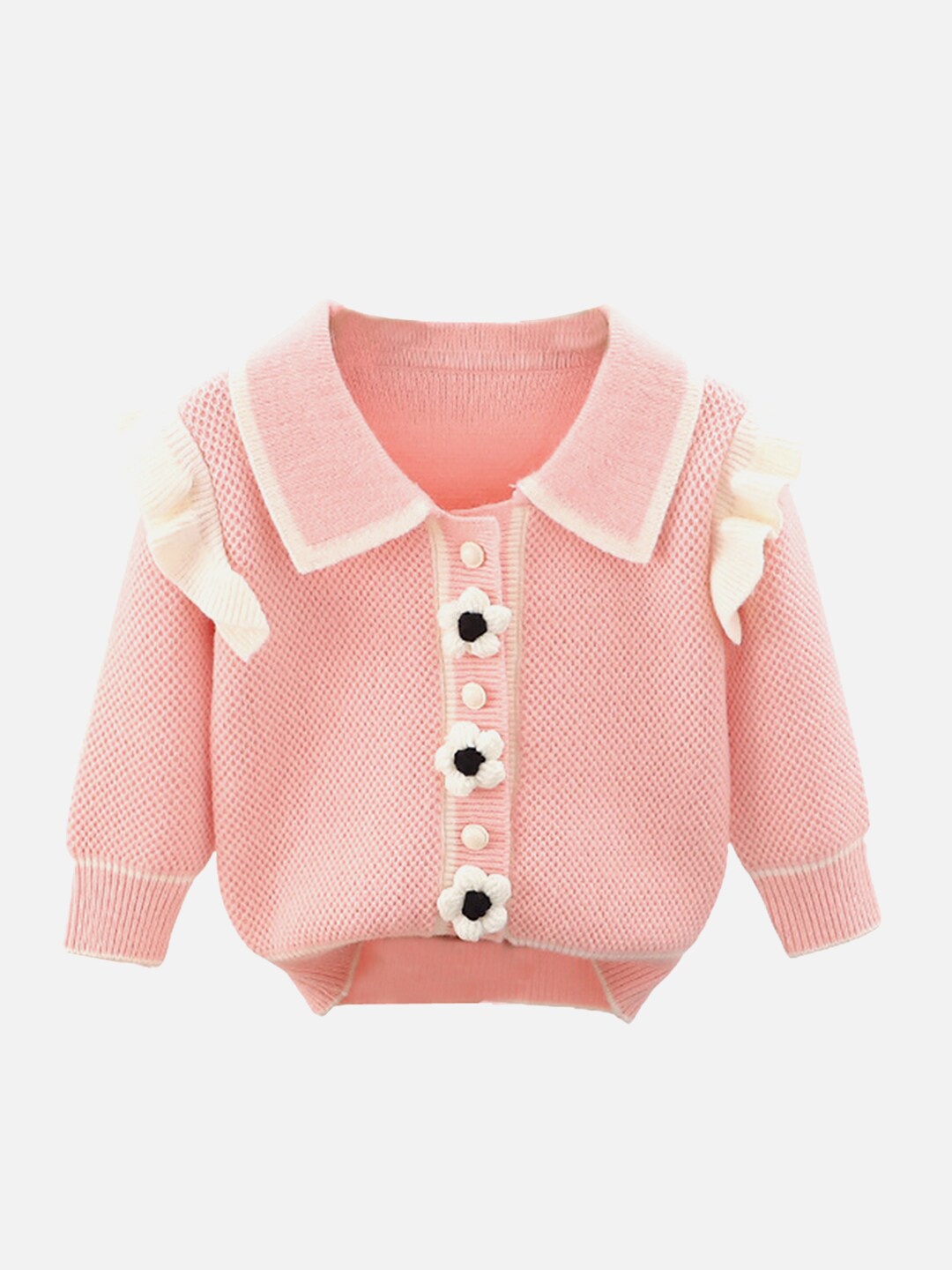 

Little Surprise Box LLP Kids Acrylic Cardigan, Pink