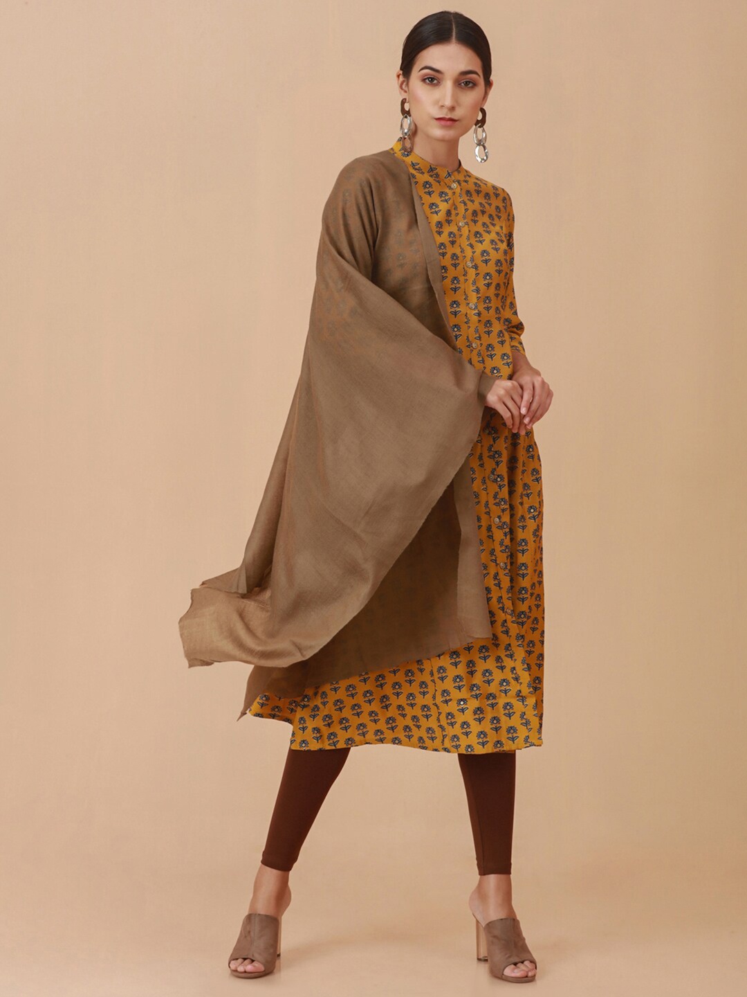 

Soch Women Art Silk Stole, Beige
