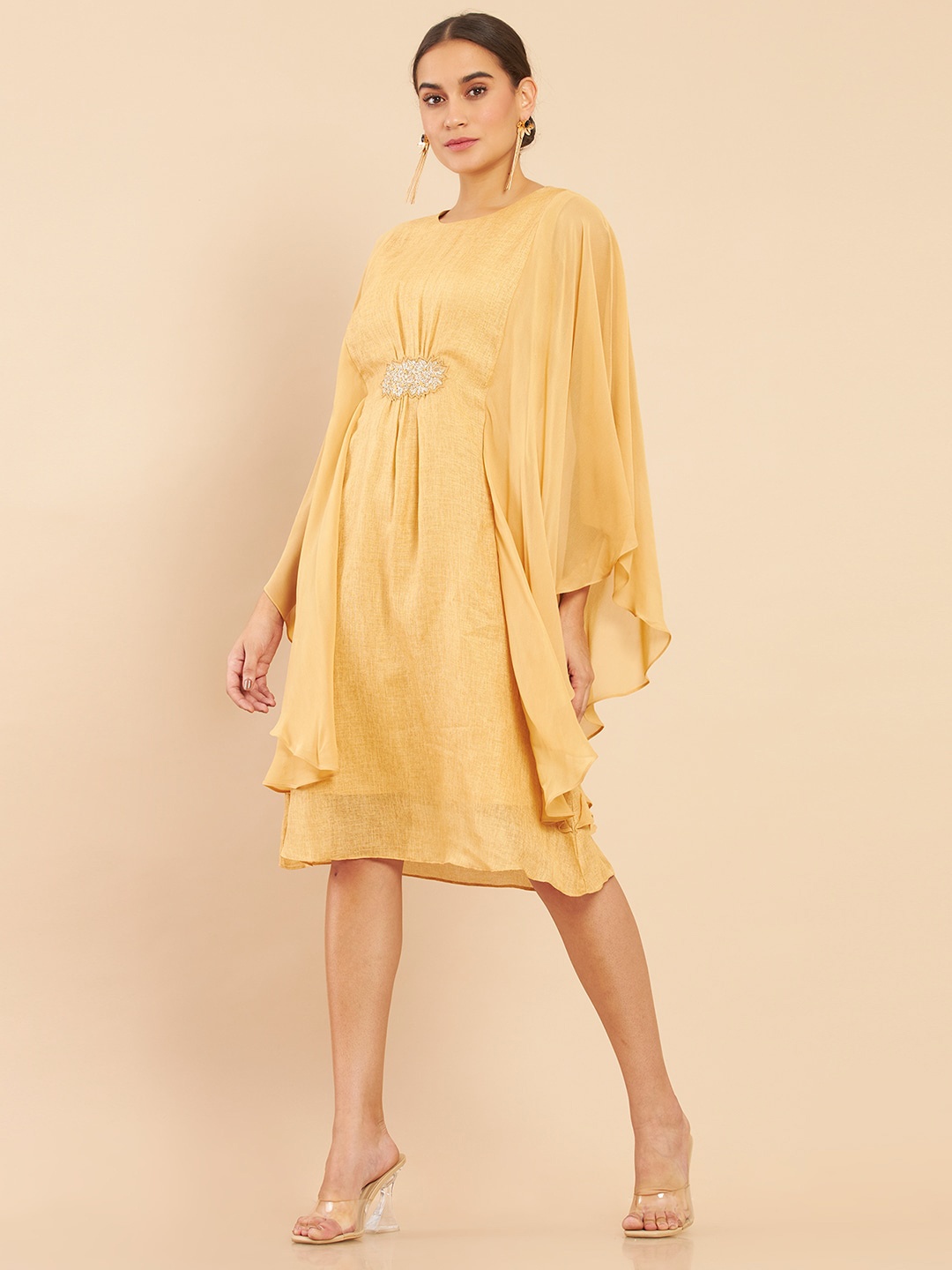 

Soch Flared Sleeve Kaftan Dress, Mustard