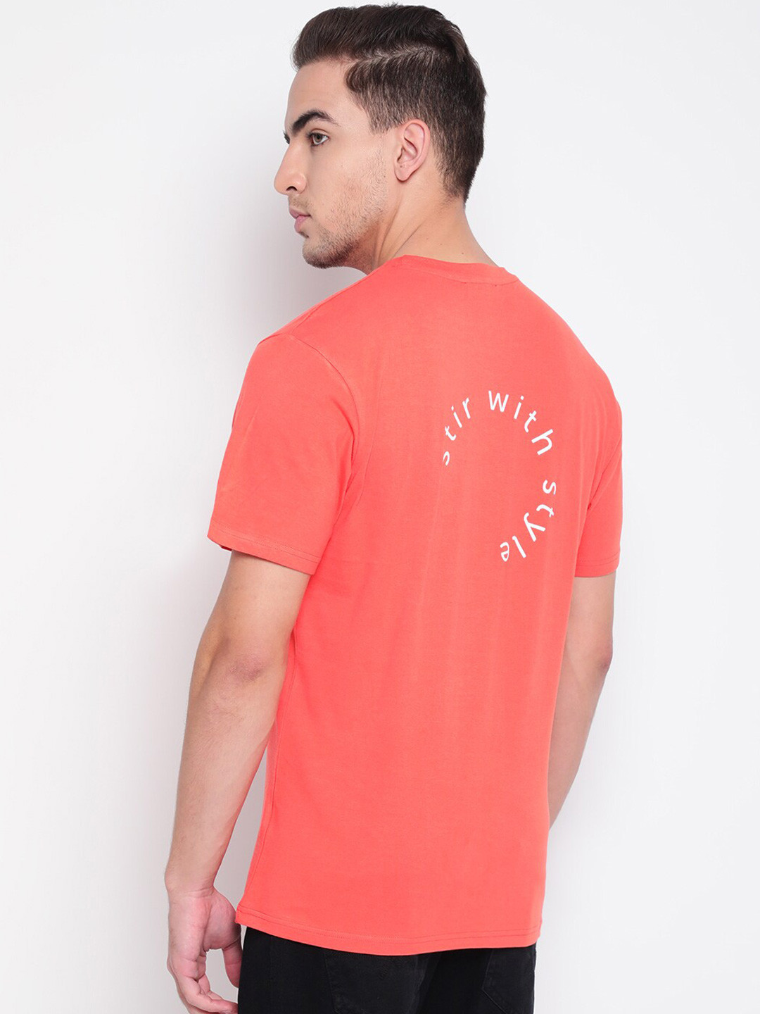 

Belliskey Men Short Sleeves Cotton T-shirt, Coral