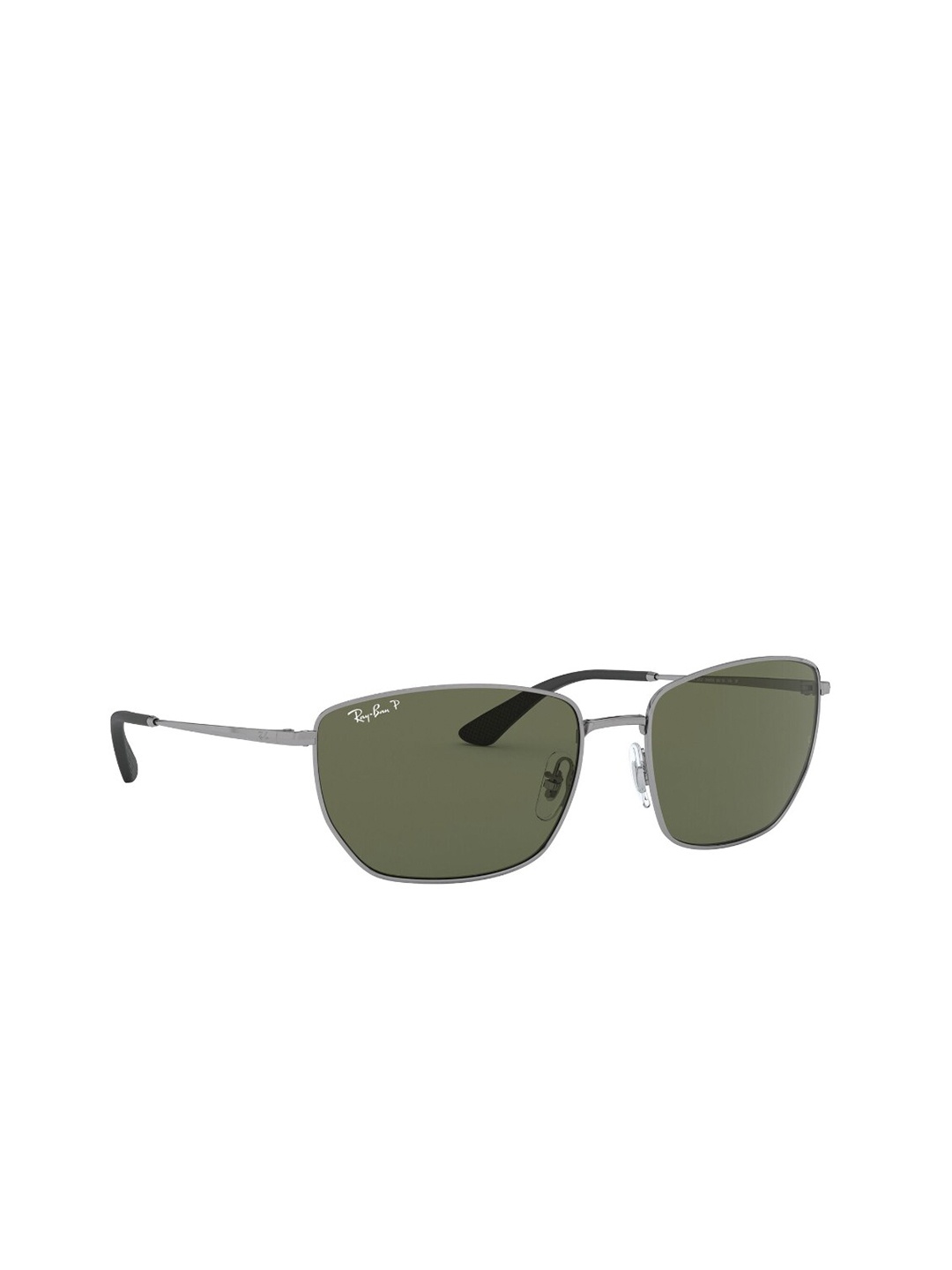 

Ray-Ban Men Square Sunglasses with Polarised Lens 8056597122337, Metallic