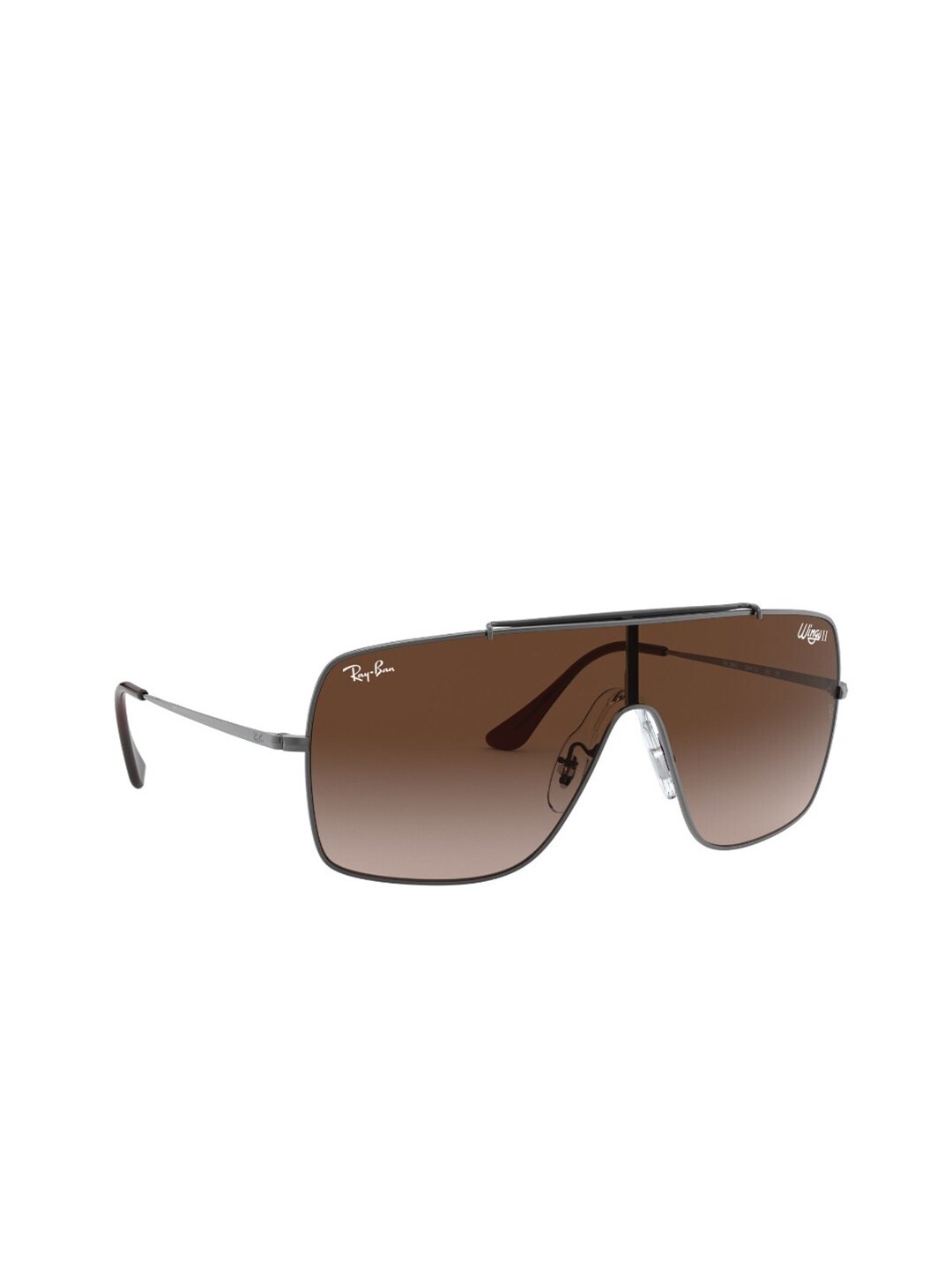 

Ray-Ban Men Gradient Brown Lens Square Sunglasses - 0RB3697004/1335, Metallic