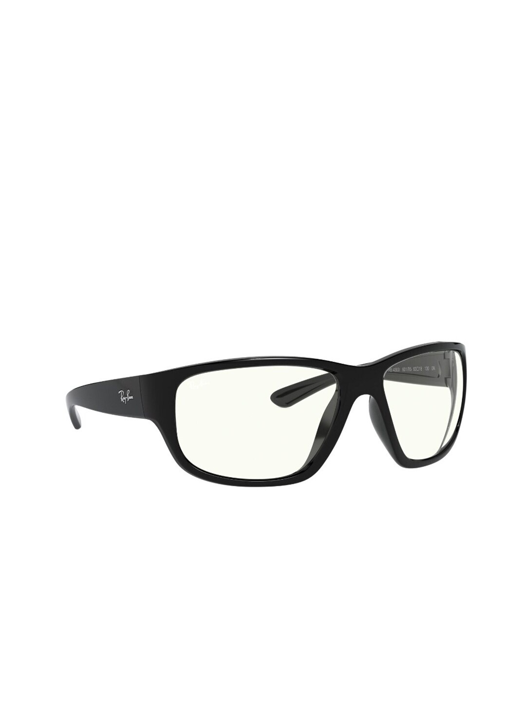 

RAY-BAN Men UV Protected Clear Lens Square Sunglasses - 0RB4300601/B563, Black