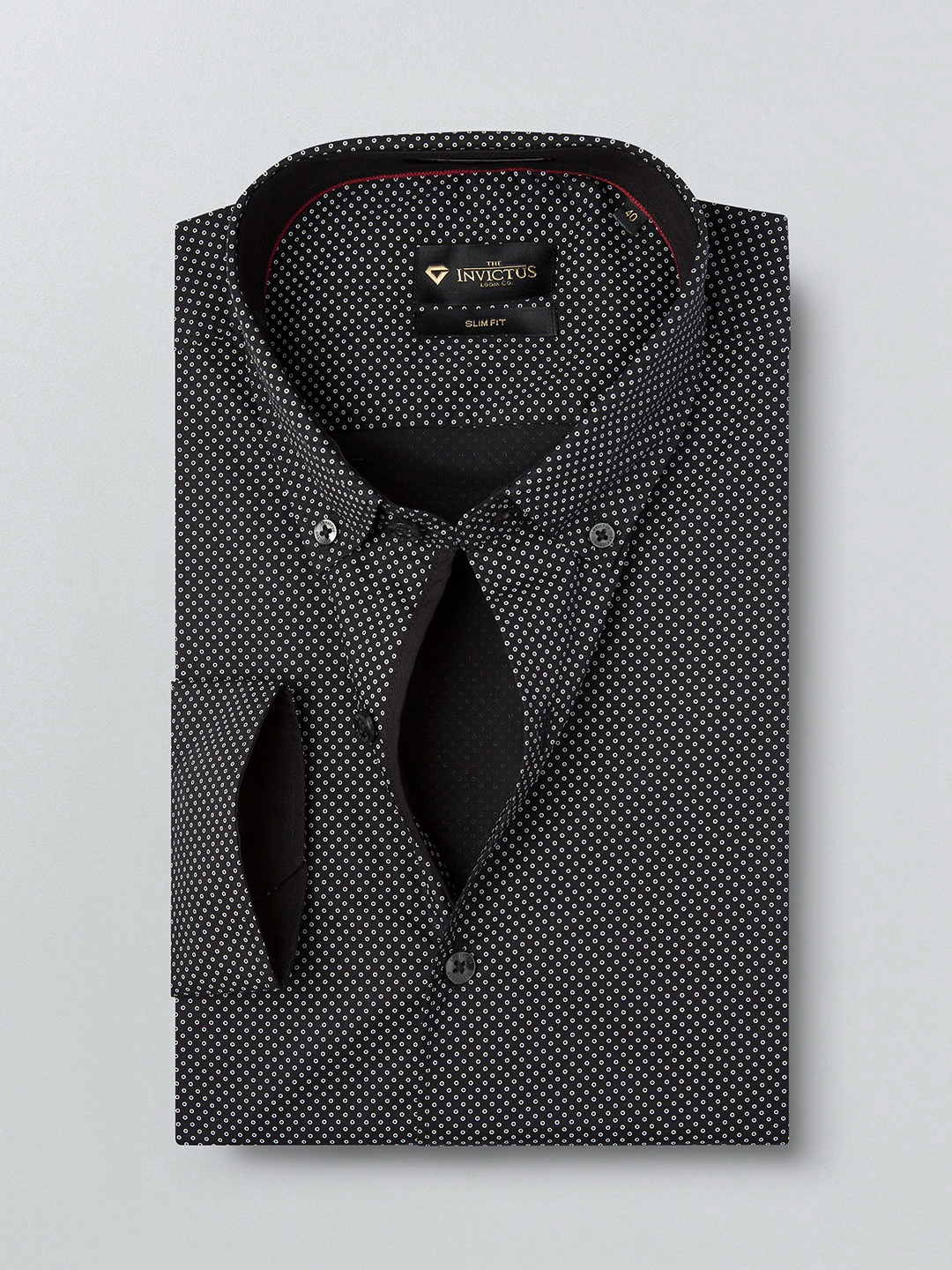 

INVICTUS Men Black & White Slim Fit Printed Smart Casual Shirt