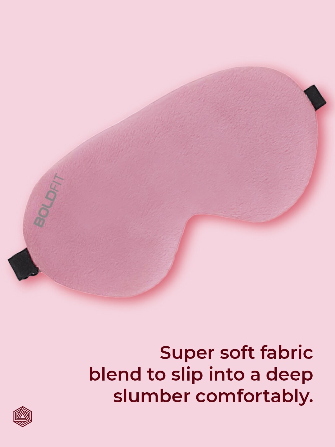 

BOLDFIT Sleeping Adjustable Strap Eye Mask, Pink