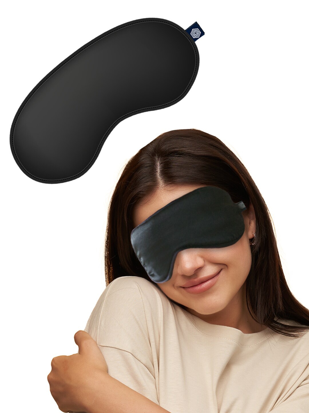 

BOLDFIT Sleeping Adjustable Strap Eye Mask, Black