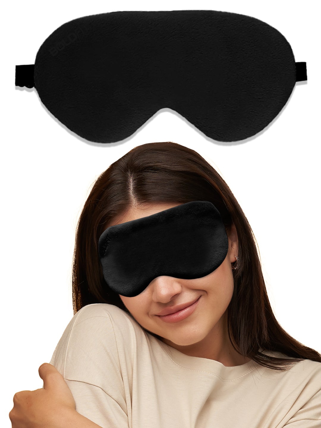 

BOLDFIT Adjustable Strap Sleeping Eye Mask, Black