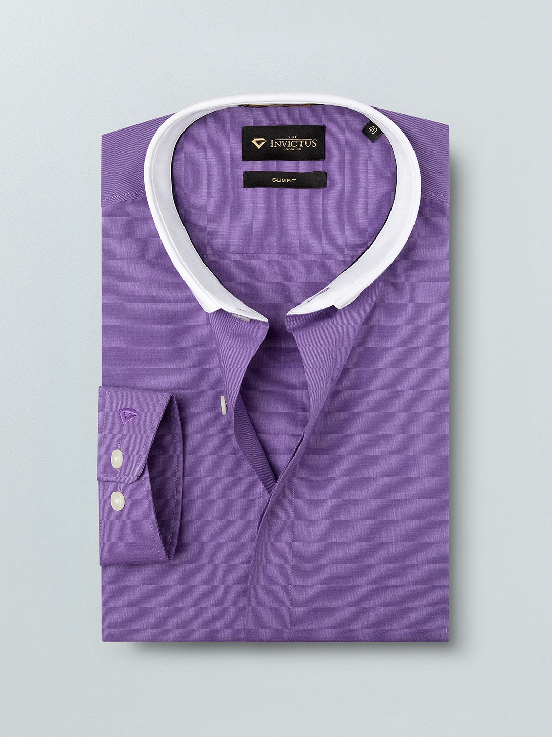 

INVICTUS Men Purple Slim Fit Solid Formal Shirt
