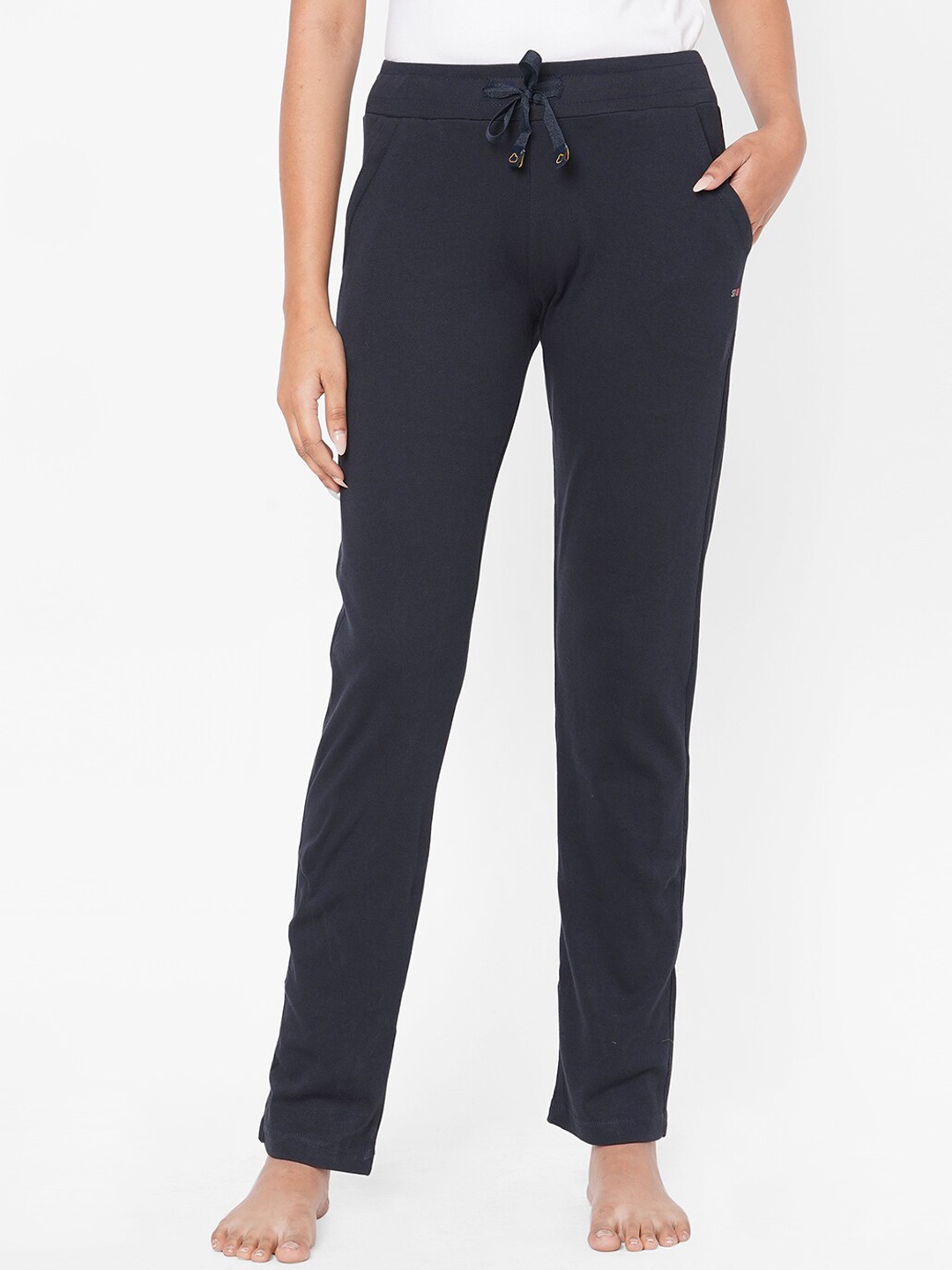 

Sweet Dreams Women Plus Size Cotton Straight Lounge Pant, Navy blue