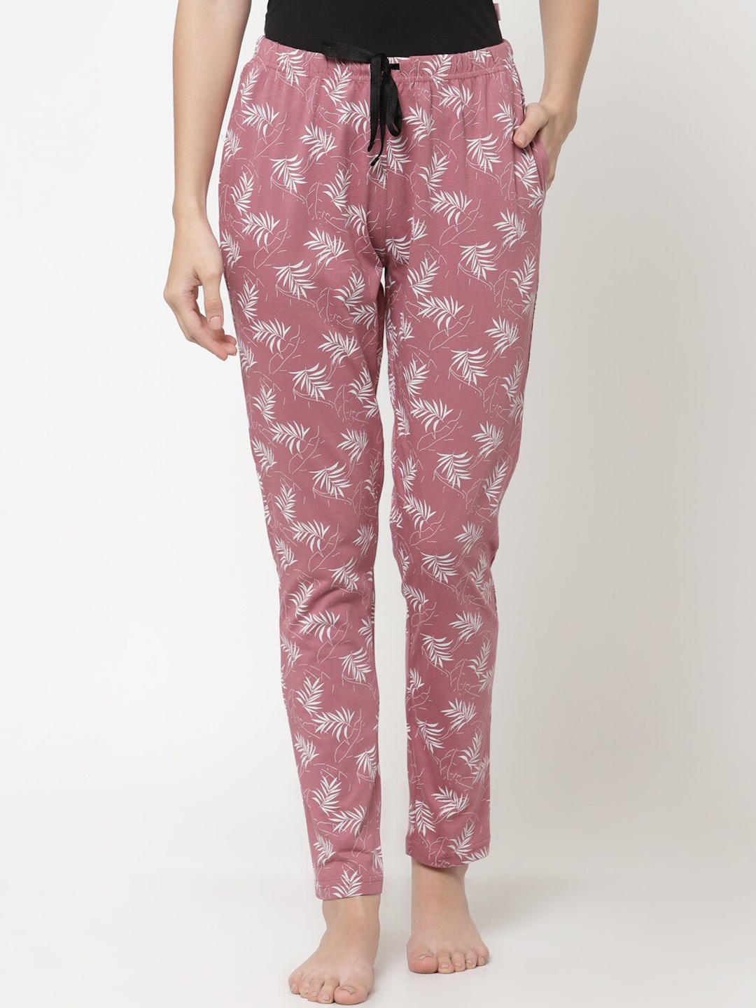 

Sweet Dreams Women Printed Cotton Lounge Pant, Pink