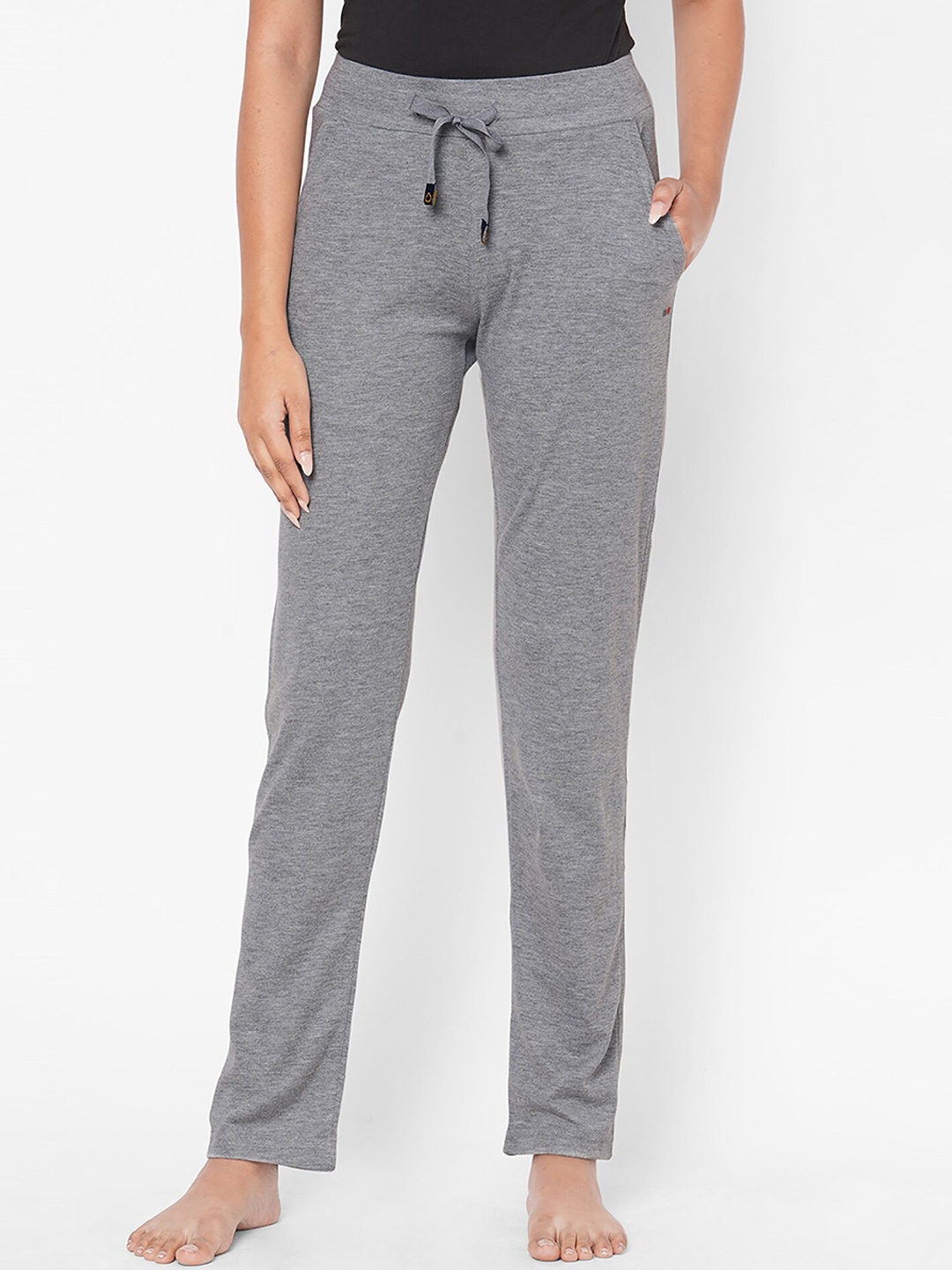 

Sweet Dreams Women Mid-Rise Cotton Lounge Pant, Grey melange