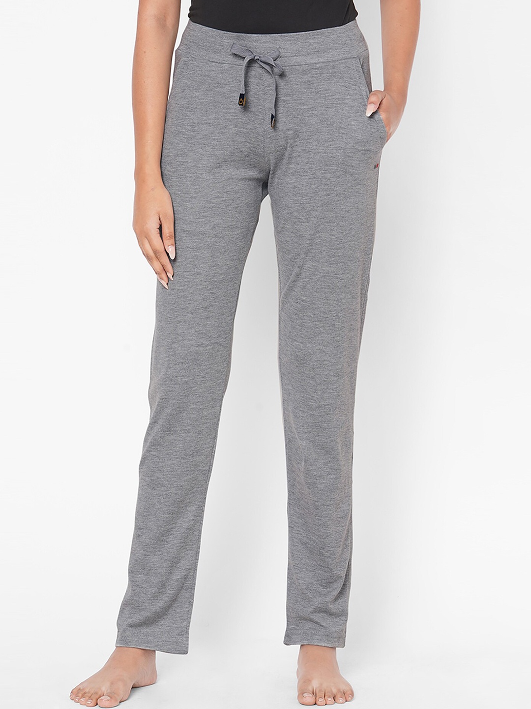 

Sweet Dreams Women Plus Size Cotton Lounge Pant, Grey melange
