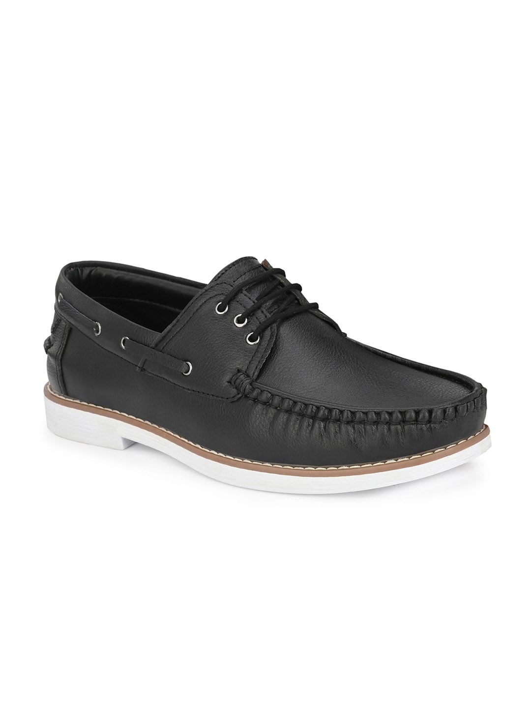 

Azzaro Black Men Lightweight Boat Shoes