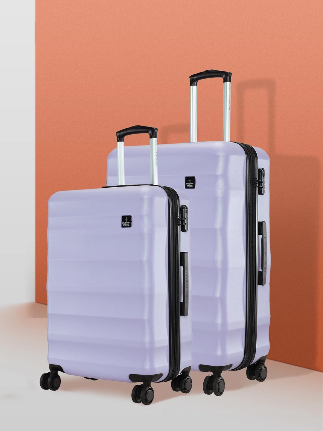 

Nasher Miles Set Of 2 Textured Hard-Sided Medium & Medium Trolley Suitcase, Green