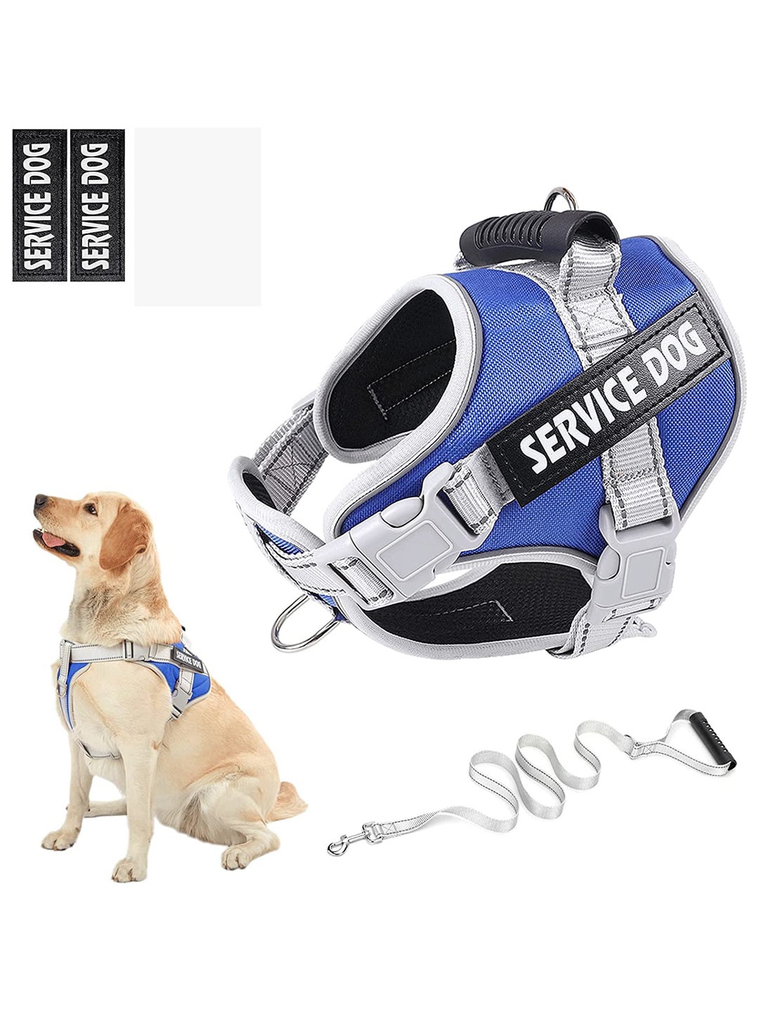 

Emily pets Textured Adjustable Dog Vest Harness, Blue