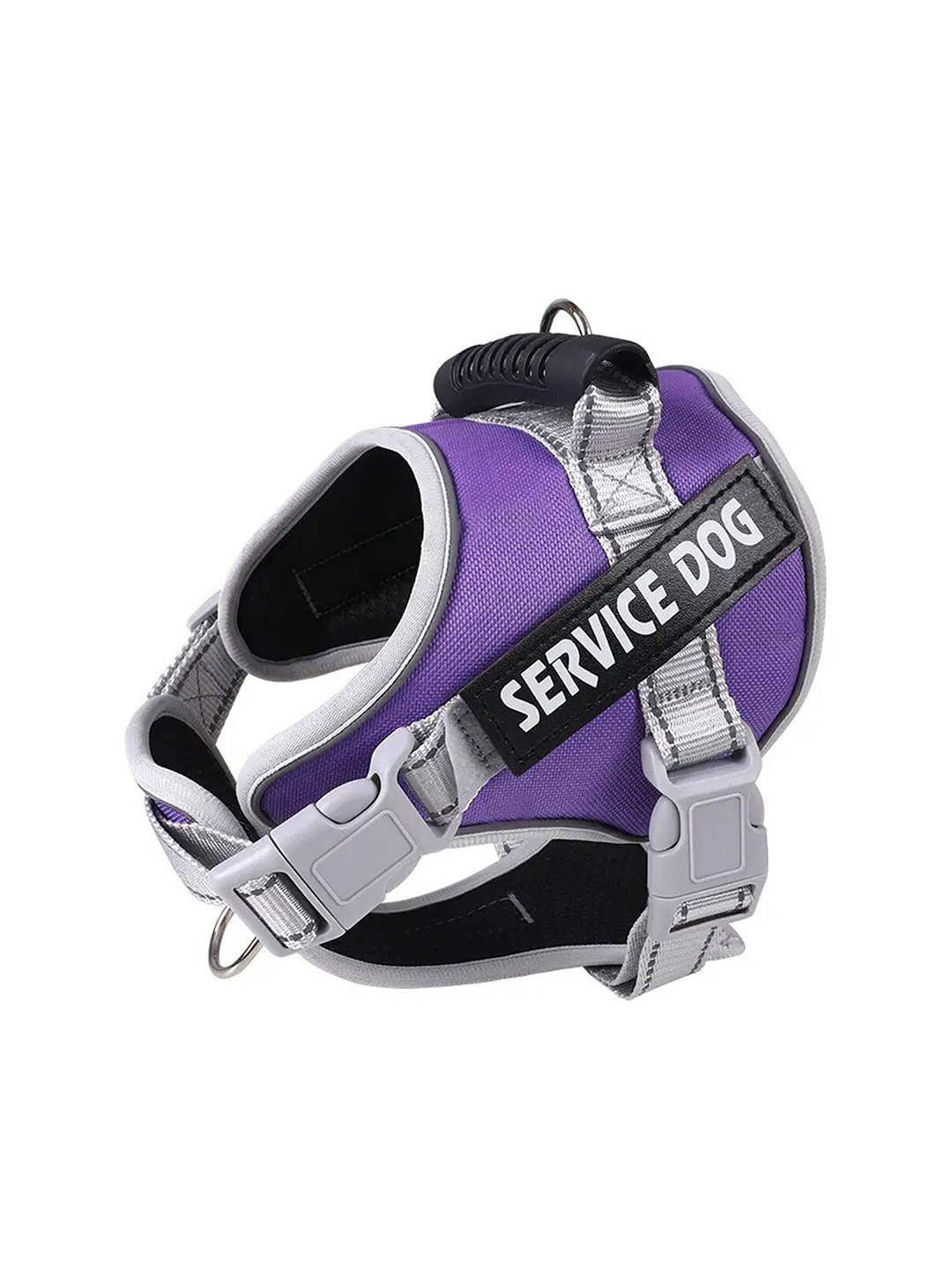 

Emily pets Self Design Adjustable Dog Vest Harness, Purple