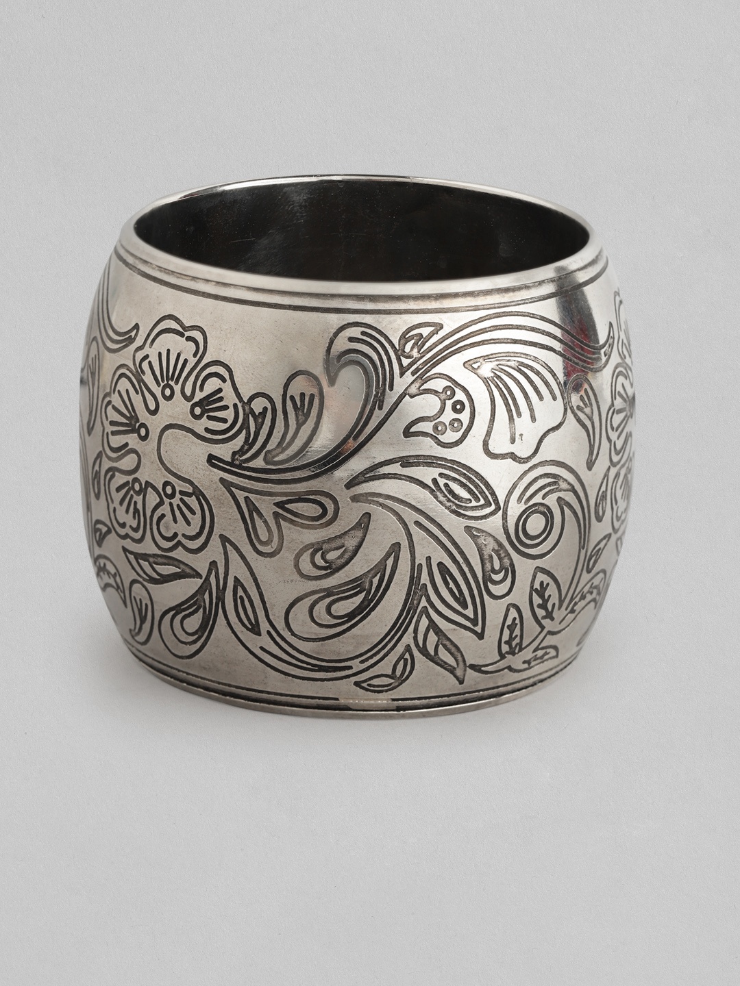 

Rang Gali Women Enamelled Silver-Plated Kada Bracelet